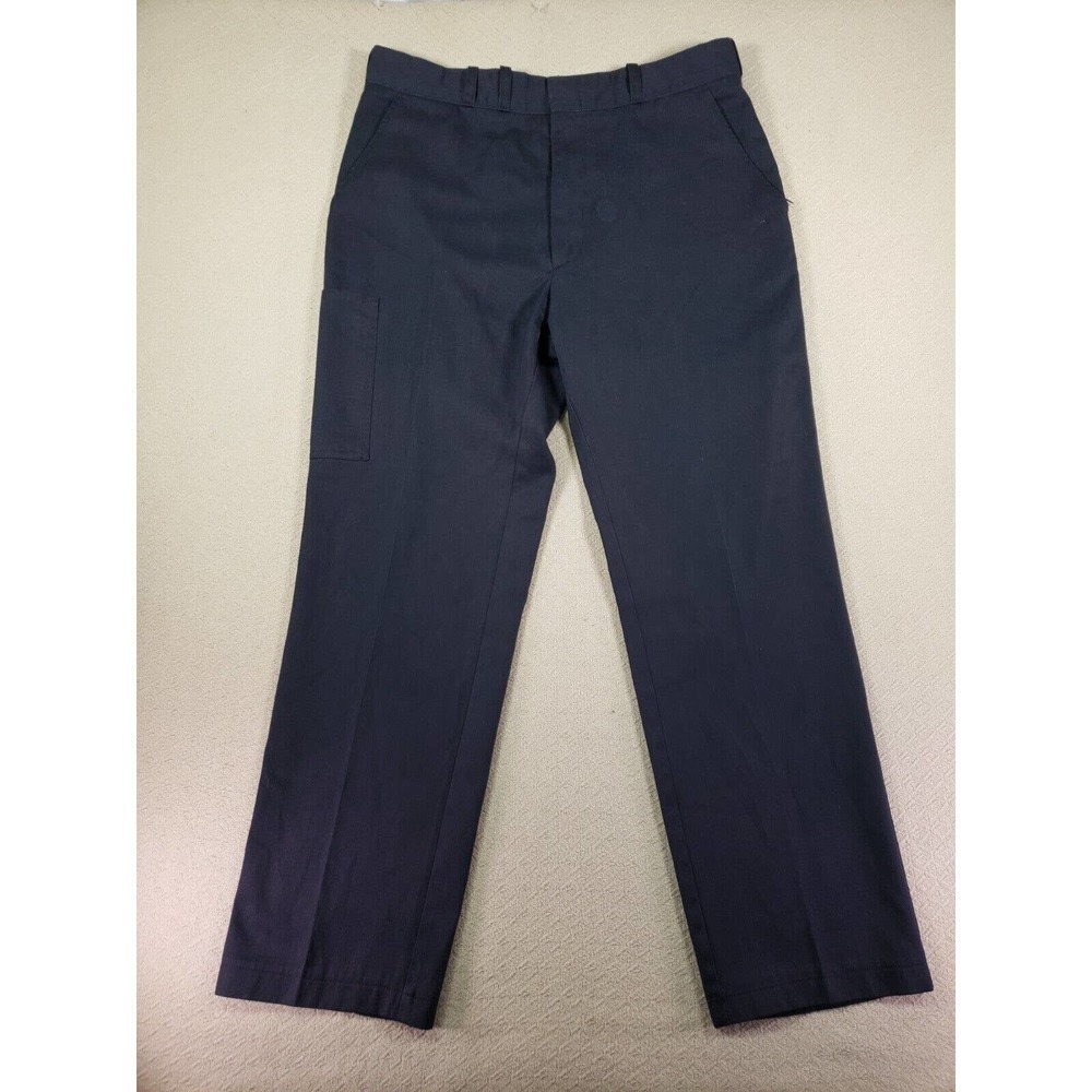 Fedex Stan Herman Pants Mens 38x31 Blue Workwear Pockets Mid Rise Chino Blue